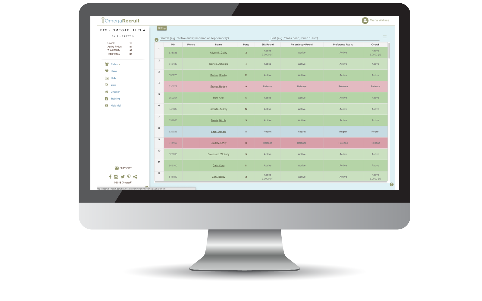 Sorority recruitment software makes it easier to keep track of and sort PNMs