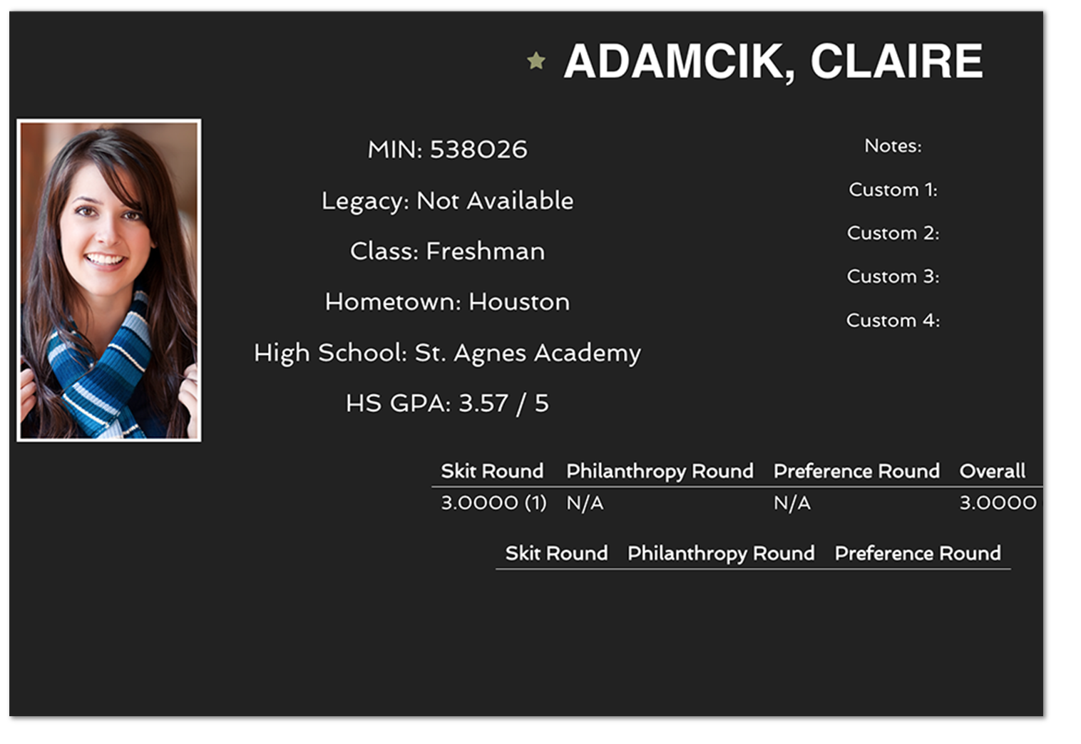 Make slideshows of your PNMs to make voting easier with sorority recruitment software.