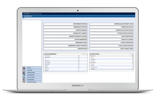 An easy-to-use dashboard that you can customize to your chapter’s needs is an important feature of a sorority or fraternity database.